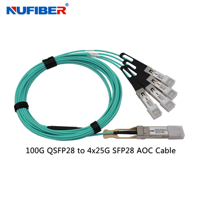 Cisco HP華為技術と互換性がある4SFP28 AOC 7Mの活動的な光ケーブルへのQSF28