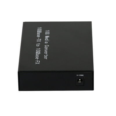OEM 10G SFP+ から RJ45 オプティカルメディア変換器 DC12V 5G/10G UTP からファイバー拡張器