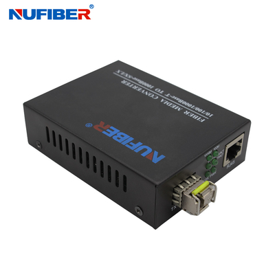 10/100/1000M LAN から SFP スロット オプティカル メディア 変換器 1.25G SFP から UTP メディア 変換器