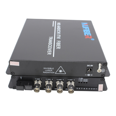 1080P繊維のCCTVのためのビデオ コンバーター4チャネルの単一繊維SM 1310/1550nm FC