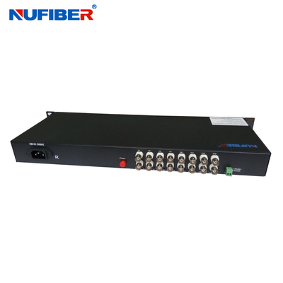 繊維のOvideoの送信機および受信機サポートNTSC、PALまたはSECAMのビデオ標準に同軸繊維のビデオ コンバーター16BNC