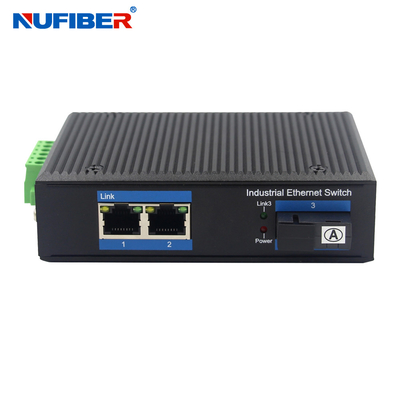 NuFiber 1310nm 100base Fx媒体のコンバーター2左舷Poeのイーサネット スイッチ