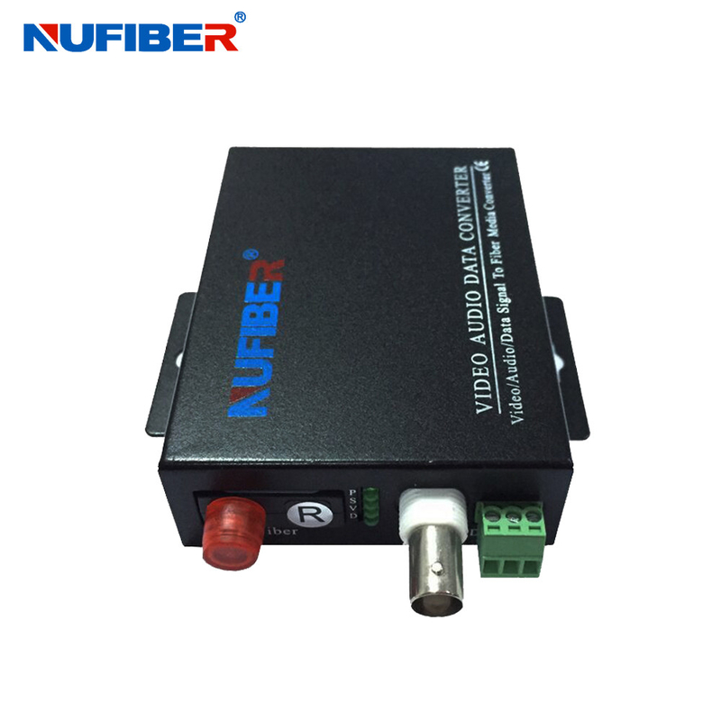 鉄の箱繊維のビデオ コンバーター、1BNCビデオ可聴周波データ電話同軸光学ビデオ送信機および受信機
